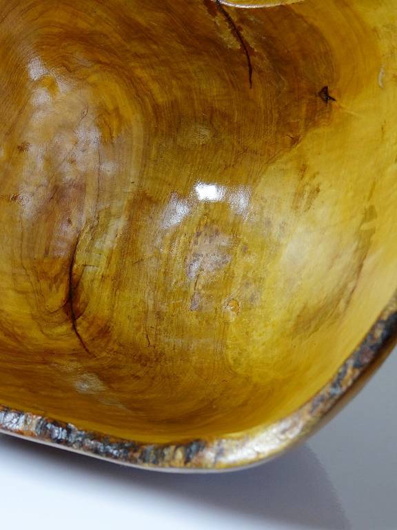 Grande coupe en bois d'olivier Riviera brutaliste artisanat circa 1950 | Puces Privées