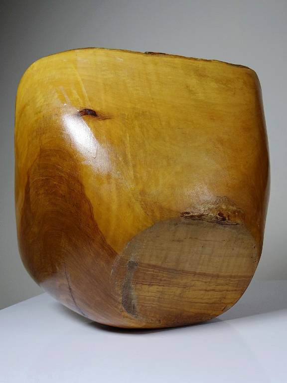 Grande coupe en bois d'olivier Riviera brutaliste artisanat circa 1950 | Puces Privées