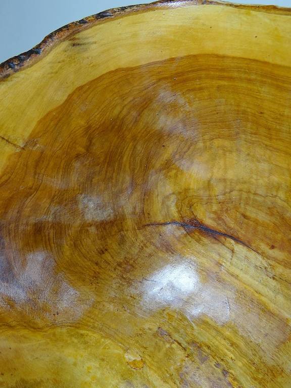 Grande coupe en bois d'olivier Riviera brutaliste artisanat circa 1950 | Puces Privées