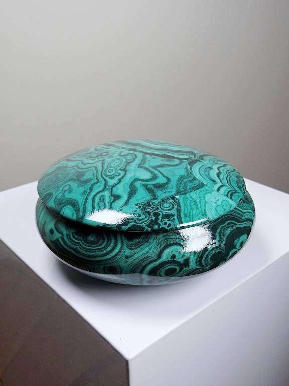 Boite à bijoux/bonbonnière porcelaine Limoges Apilco Deshoulière façon Malachite | Puces Privées