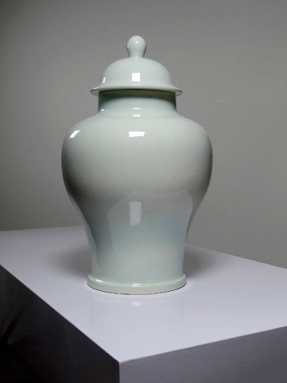 Grande potiche chinoise céramique glacée céladon | Puces Privées
