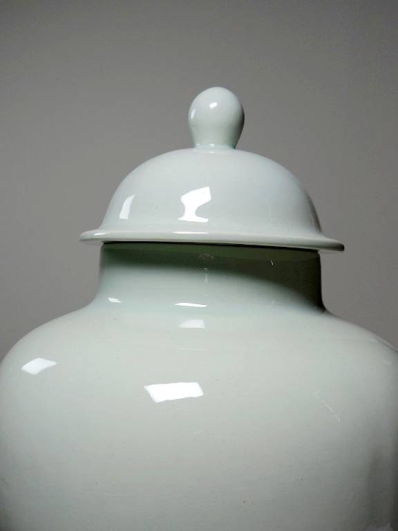Grande potiche chinoise céramique glacée céladon | Puces Privées