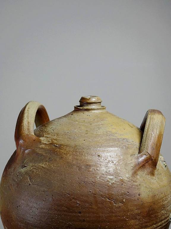 Jarre en grès XXL ancienne XIXe artisanat français Puisaye | Puces Privées