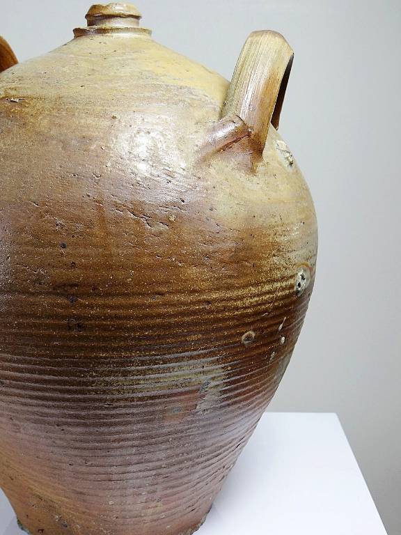 Jarre en grès XXL ancienne XIXe artisanat français Puisaye | Puces Privées