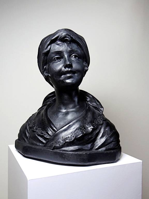 Buste de jeune femme en plâtre 1900-1930 monochrome Citti & Frère | Puces Privées