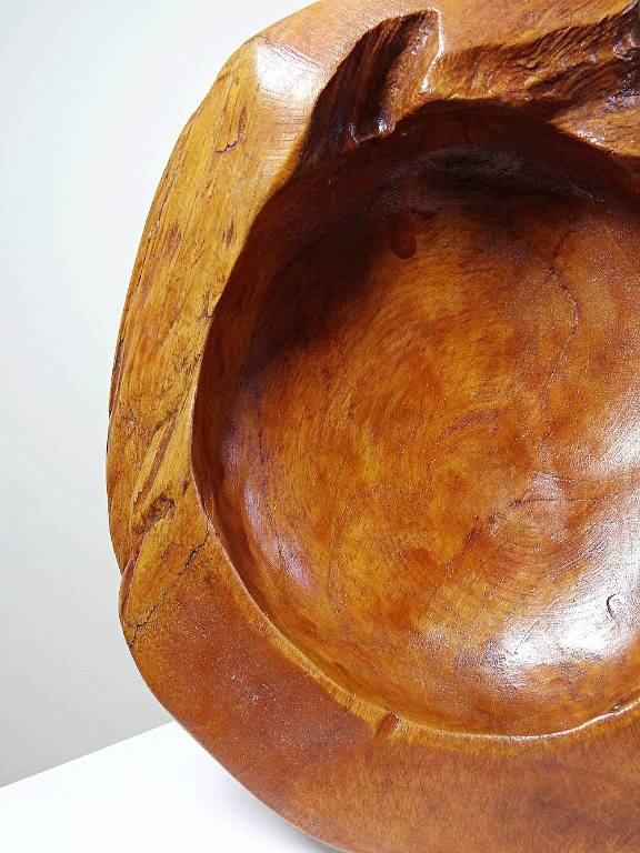 Grand bol à noix ou vide poche vintage en bois de Teck Italie années 60-70 | Puces Privées