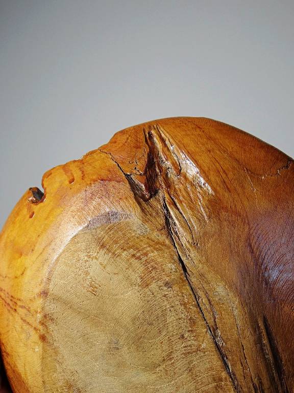 Grand bol à noix ou vide poche vintage en bois de Teck Italie années 60-70 | Puces Privées