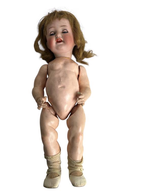 POUPÉE ANCIENNE TETE EN PORCELAINE - ALLEMANDE .EPOQUE 1900-1920. N°3421 | Puces Privées