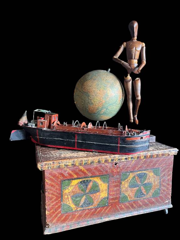 MANNEQUIN ANCIEN D’ARTISTE EN BOIS ARTICULÉ - FIN XIXE | Puces Privées