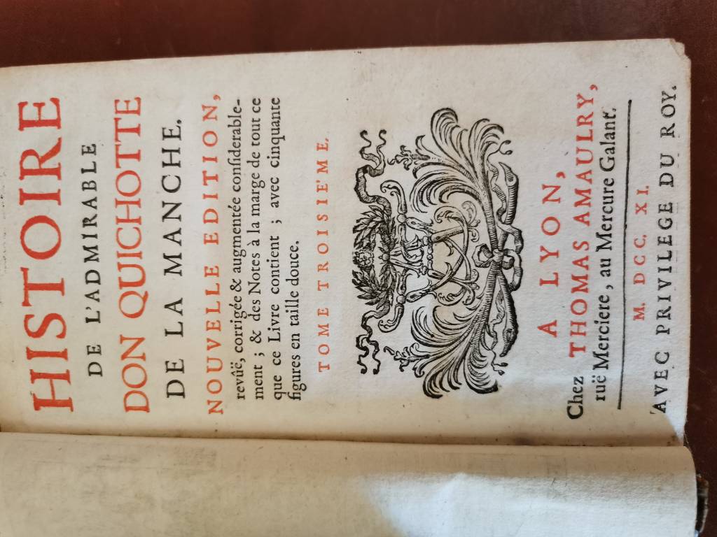 No - 584 - Histoire de l'admirable Don Quichotte de la Manche , tome troisième , 1711 | Puces Privées