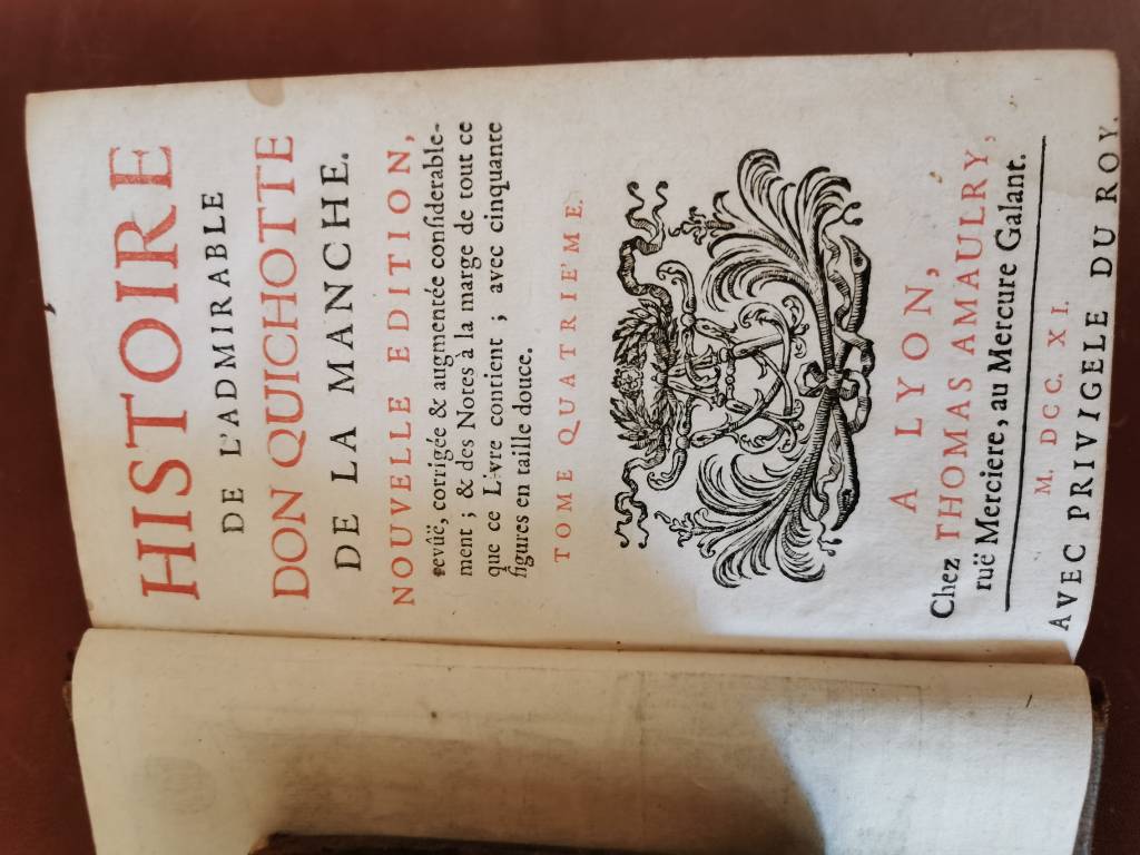 No - 585 - Histoire de l'admirable Don Quichotte de la Manche , tome quatrième , daté 1711 | Puces Privées