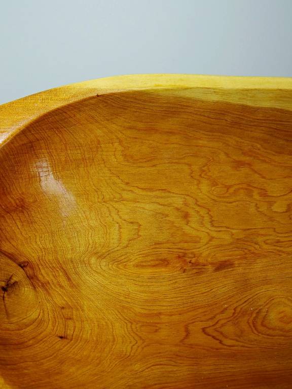 Grand plat, coupe, creuse en bois Maroc vintage | Puces Privées