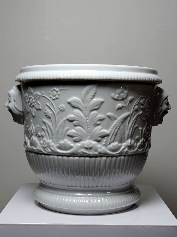 Gros cache pot/seau à champagne porcelaine Haviland Limoges repro St Cloud | Puces Privées