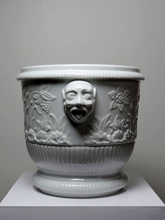 Gros cache pot/seau à champagne porcelaine Haviland Limoges repro St Cloud | Puces Privées