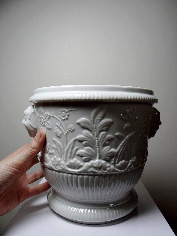 Gros cache pot/seau à champagne porcelaine Haviland Limoges repro St Cloud | Puces Privées