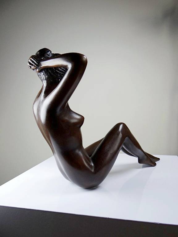 Grande statuette femme nue, Vénus en bronze de charme vintage | Puces Privées