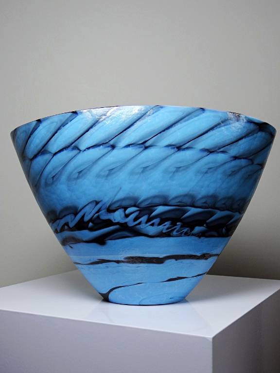 Centre de table, coupe ou grand bol en verre de Murano 