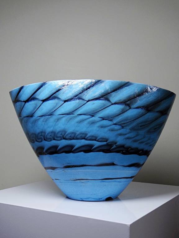 Centre de table, coupe ou grand bol en verre de Murano 