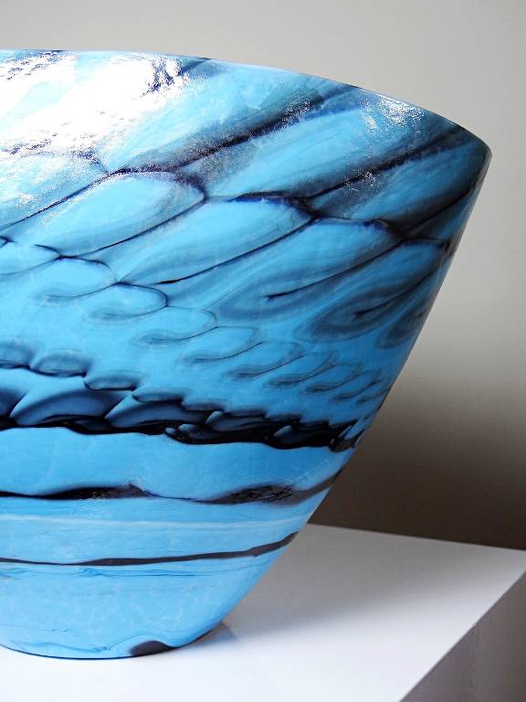 Centre de table, coupe ou grand bol en verre de Murano 