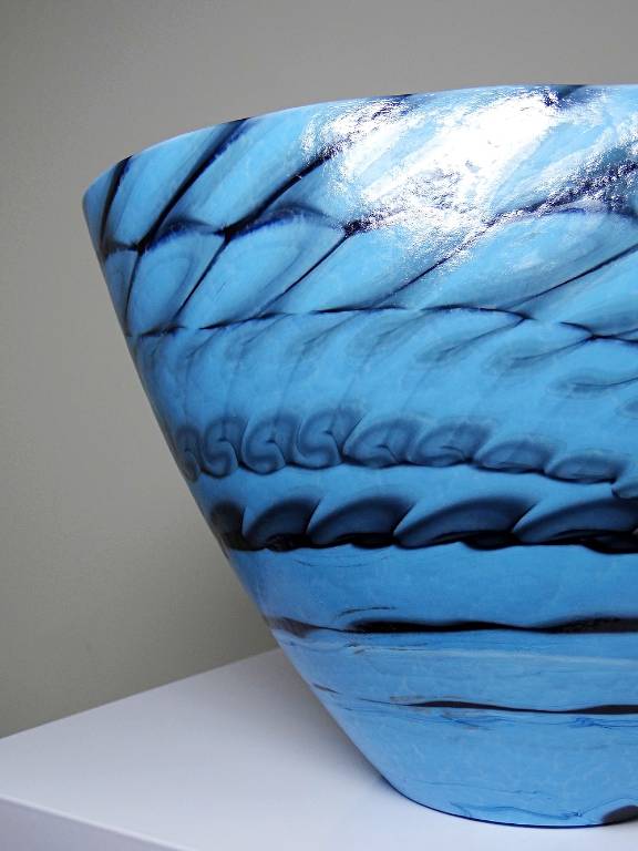 Centre de table, coupe ou grand bol en verre de Murano 