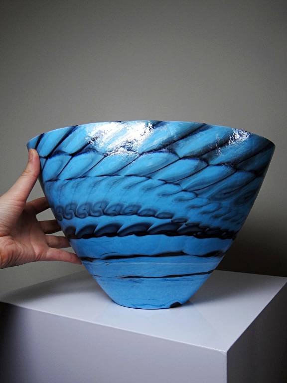 Centre de table, coupe ou grand bol en verre de Murano 