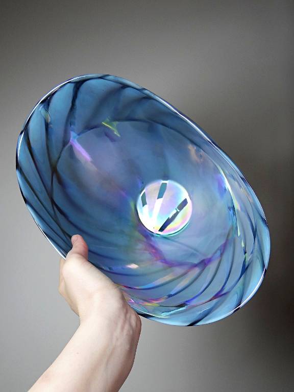 Centre de table, coupe ou grand bol en verre de Murano 