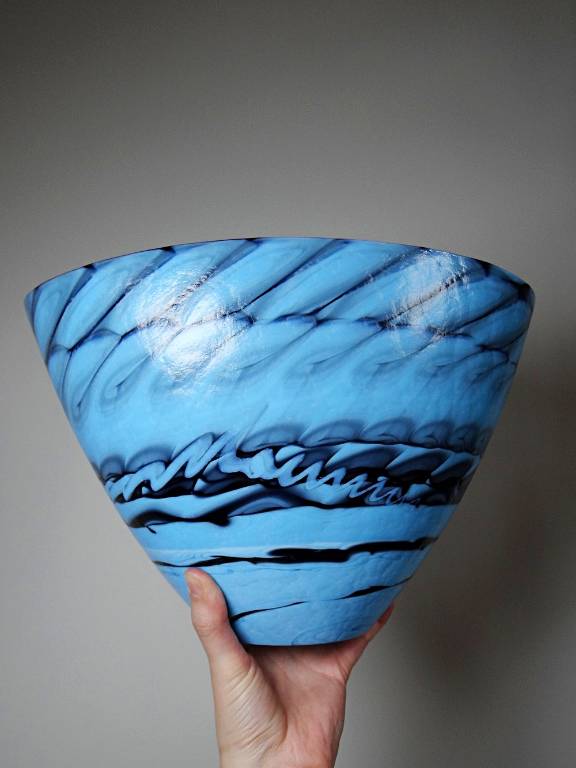 Centre de table, coupe ou grand bol en verre de Murano 