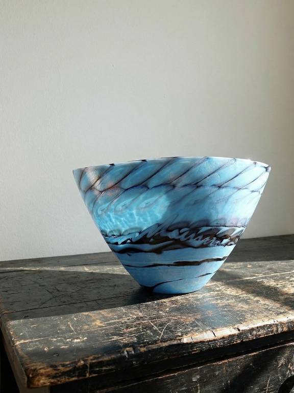 Centre de table, coupe ou grand bol en verre de Murano 