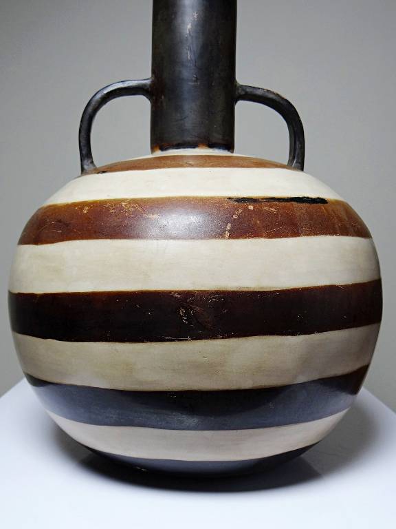 Grosse potiche, Chulucanas en céramique fine artisanale Pérou vintage | Puces Privées