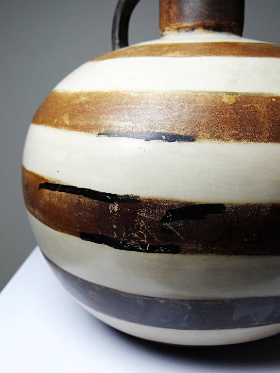 Grosse potiche, Chulucanas en céramique fine artisanale Pérou vintage | Puces Privées