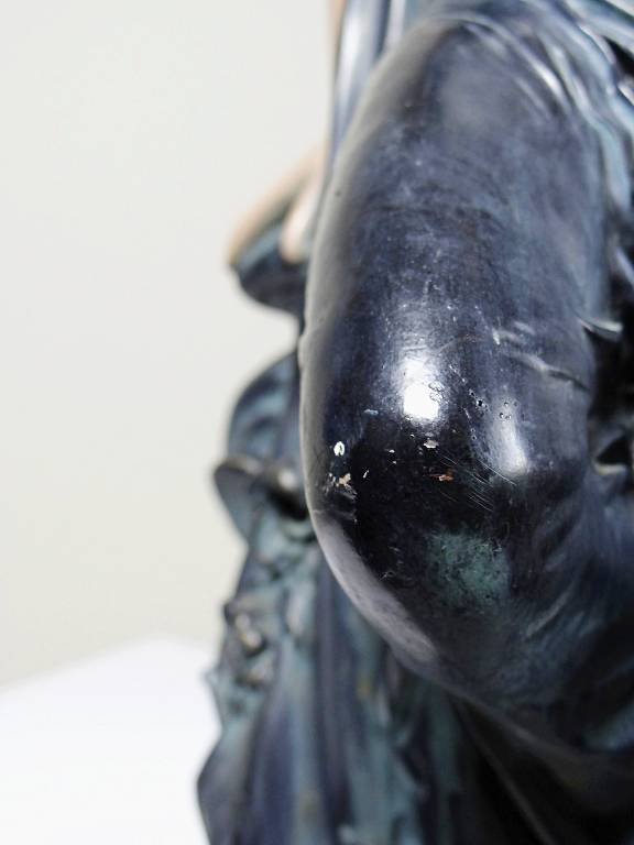 Grande statuette platre ou composite vintage/ancienne façon bronze art nouveau | Puces Privées