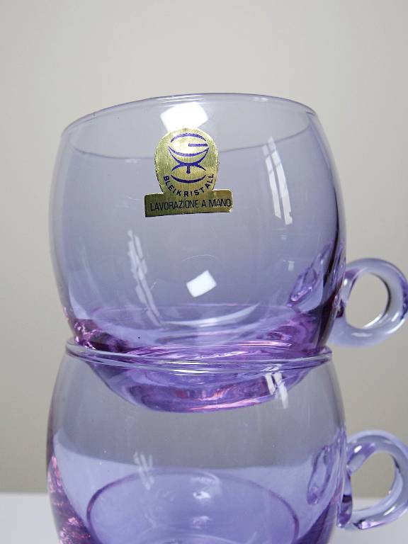 Service à sangria/punch vintage années 70 cristal Alexandrite 