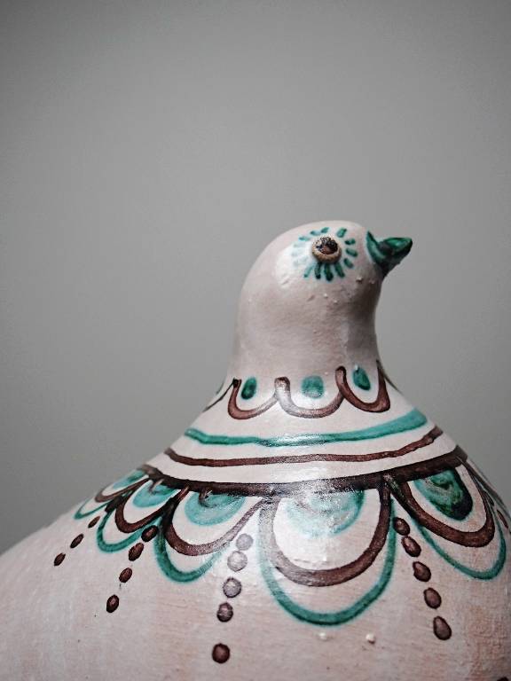 Sujet oiseau en céramique émaillée Italienne Cascio Sciacca vintage | Puces Privées