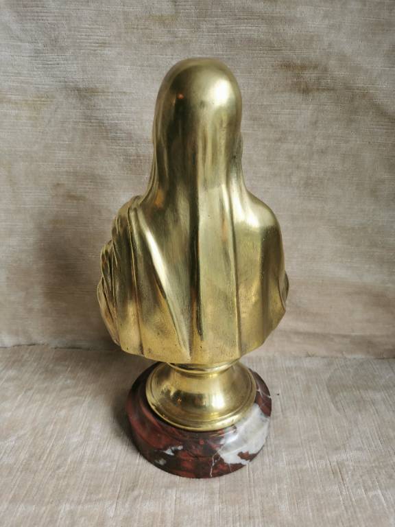 No - 585 - Sculpture en bronze doré , La Joconde ou Mona Lisa  début XXème | Puces Privées