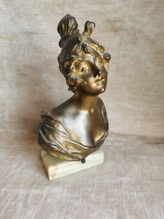 No - 587 - Sculpture bronze par Staeten Georges Van Der  1856  signé et cachet société des bronze de Paris | Puces Privées