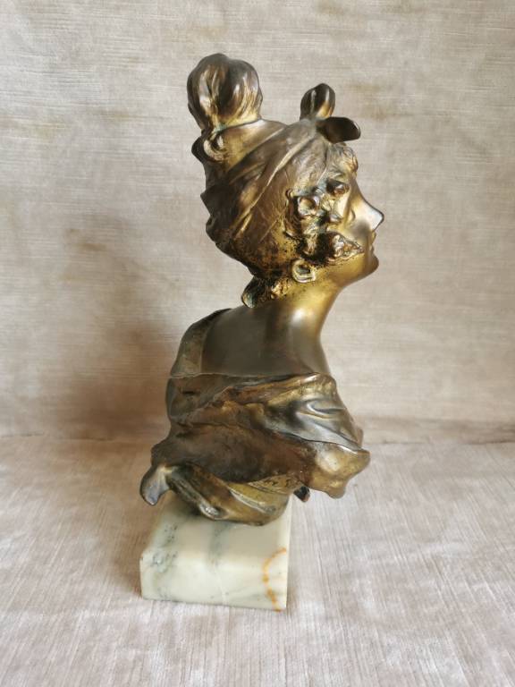 No - 587 - Sculpture bronze par Staeten Georges Van Der  1856  signé et cachet société des bronze de Paris | Puces Privées
