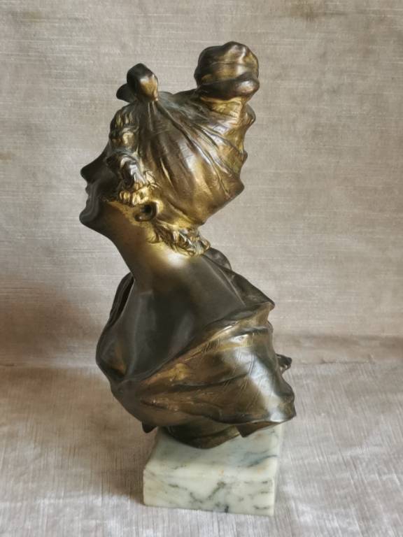 No - 587 - Sculpture bronze par Staeten Georges Van Der  1856  signé et cachet société des bronze de Paris | Puces Privées