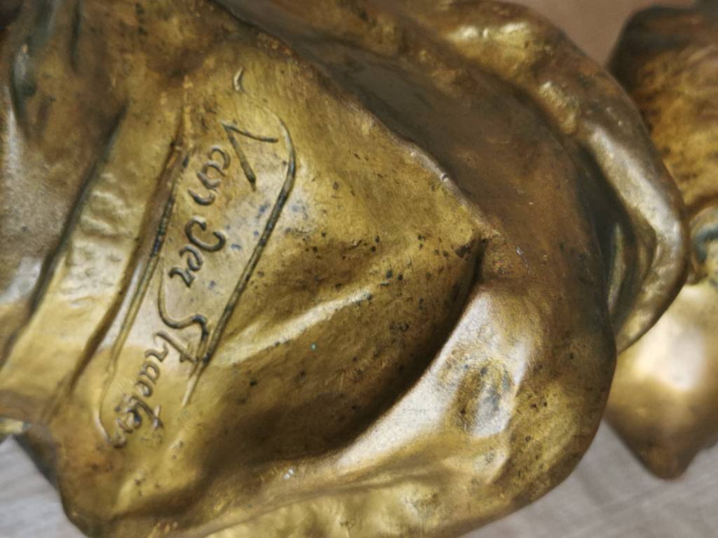 No - 587 - Sculpture bronze par Staeten Georges Van Der  1856  signé et cachet société des bronze de Paris | Puces Privées