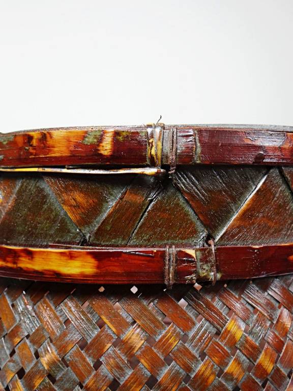 Duo de panières en bambou tressé Japonaises artisanales gigognes vintages | Puces Privées