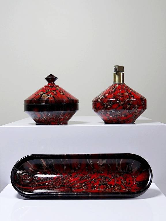 Ensemble vintage années 50-60 Vincenzo Nason Murano verre aventurine collection | Puces Privées