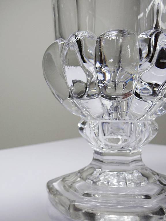 Vase Médicis cristal/verre cristallin moulé incolore vintage | Puces Privées