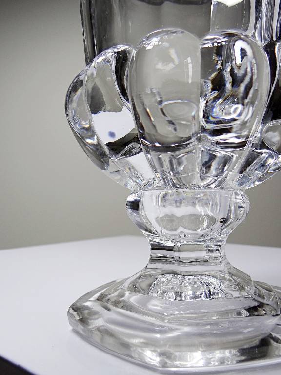 Vase Médicis cristal/verre cristallin moulé incolore vintage | Puces Privées