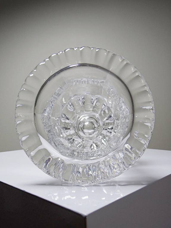 Vase Médicis cristal/verre cristallin moulé incolore vintage | Puces Privées