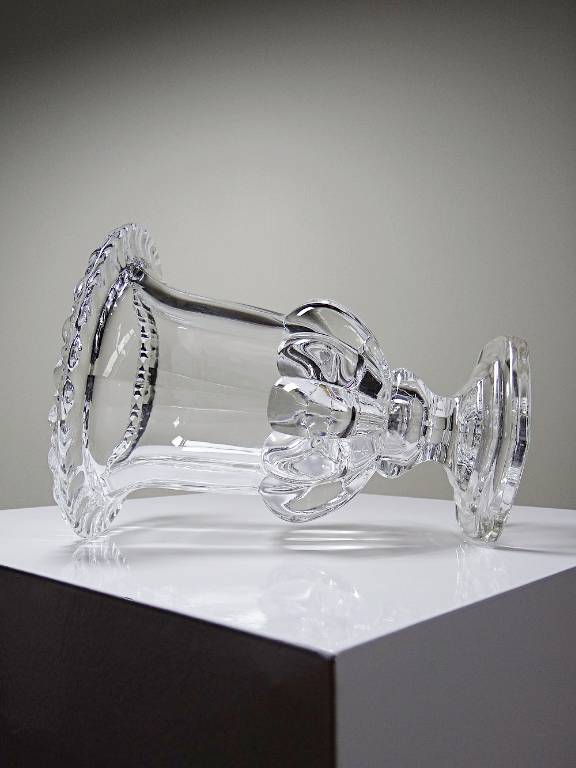 Vase Médicis cristal/verre cristallin moulé incolore vintage | Puces Privées