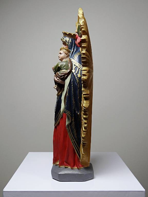 Statuette ancien Vierge ND du Secours Pertpétuel Carton Romain Raffl Paris | Puces Privées