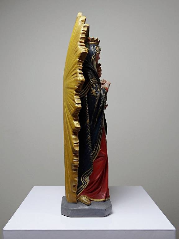 Statuette ancien Vierge ND du Secours Pertpétuel Carton Romain Raffl Paris | Puces Privées