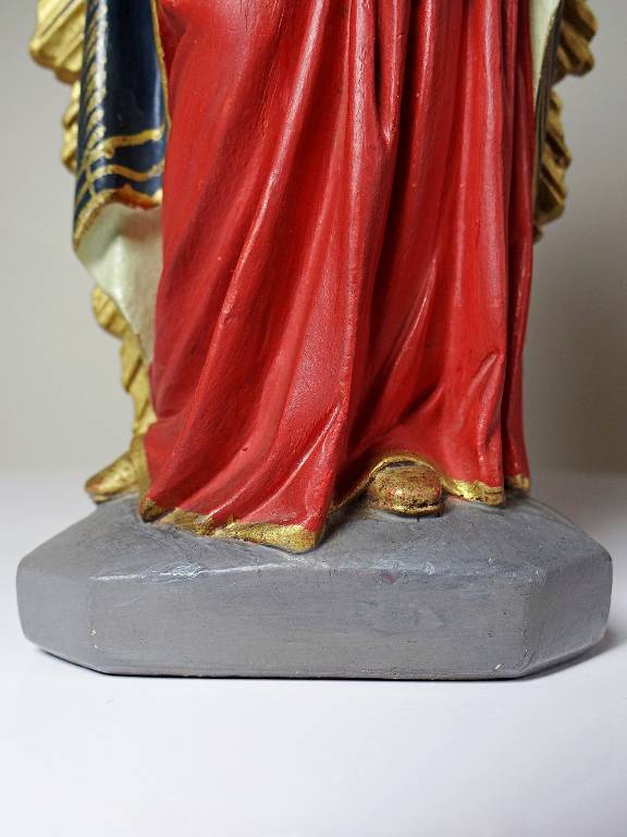 Statuette ancien Vierge ND du Secours Pertpétuel Carton Romain Raffl Paris | Puces Privées