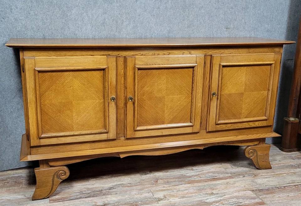 Buffet en enfilade époque Art Déco en chene vers 1940 | Puces Privées