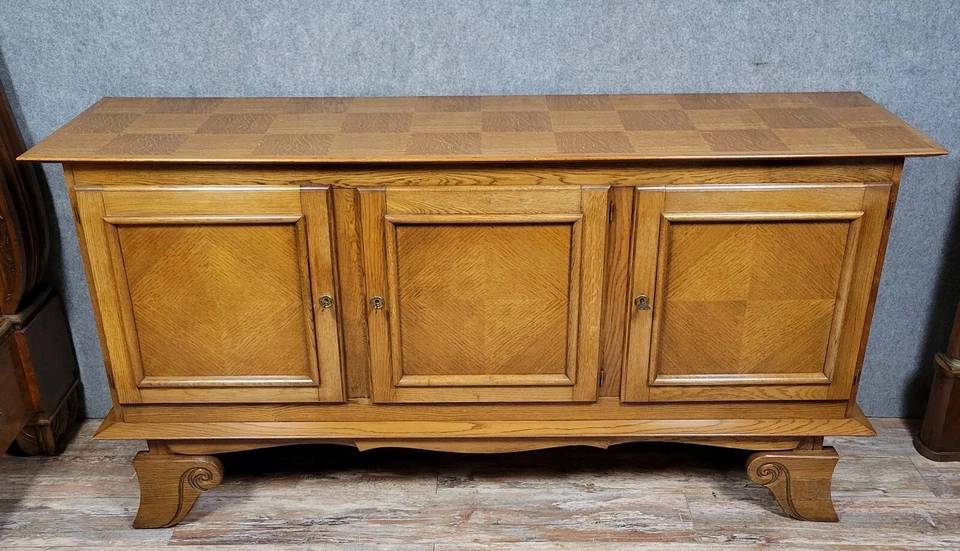 Buffet en enfilade époque Art Déco en chene vers 1940 | Puces Privées