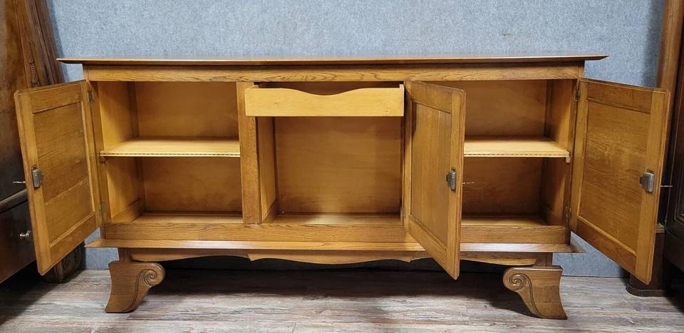 Buffet en enfilade époque Art Déco en chene vers 1940 | Puces Privées
